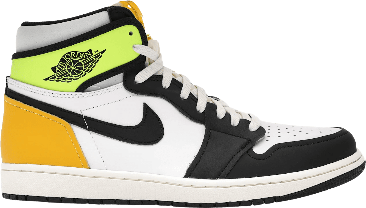 Jordan 1 Retro High — White Black Volt University Gold