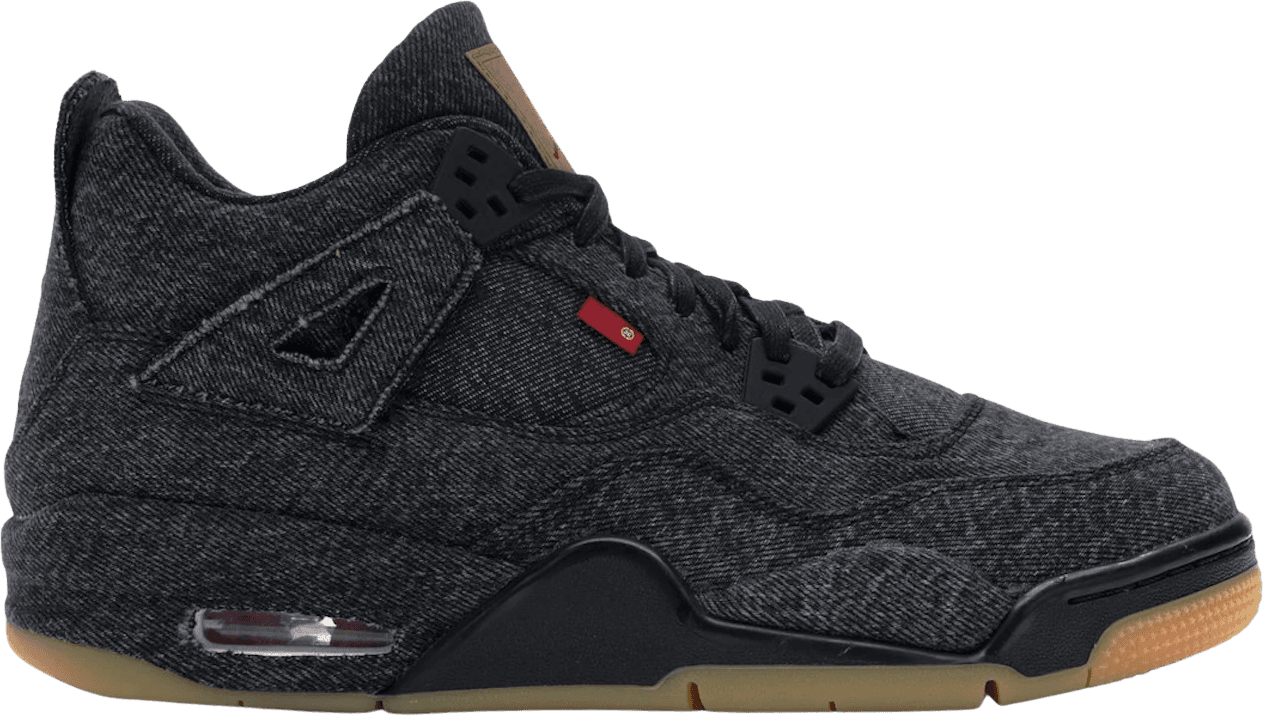 Jordan 4 Retro — Levi's Black (GS) (Blank Tag)