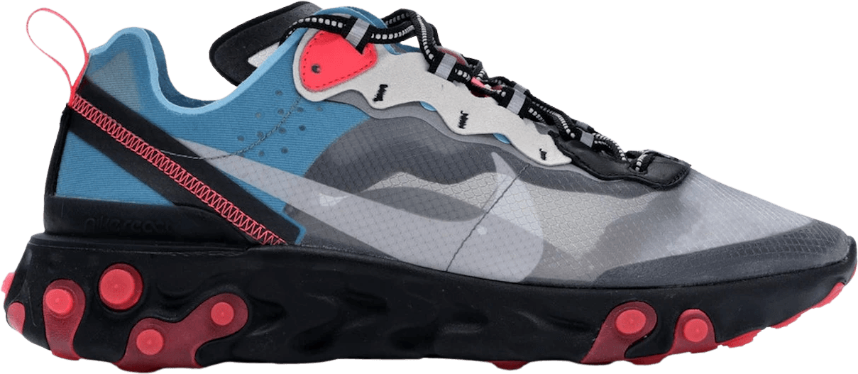 Nike React Element 87 — Blue Chill Solar Red